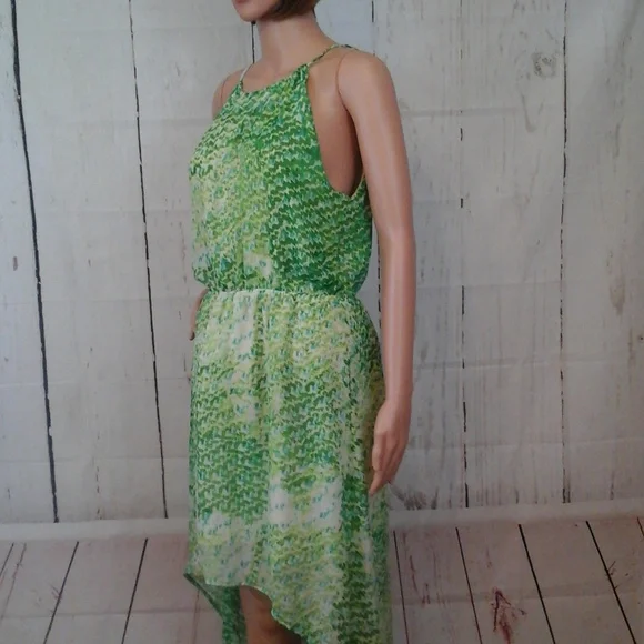 Romeo & Juliet Couture Sleeveless Green Spaghetti Strap Size Medium Hi L… - Picture 3 of 5
